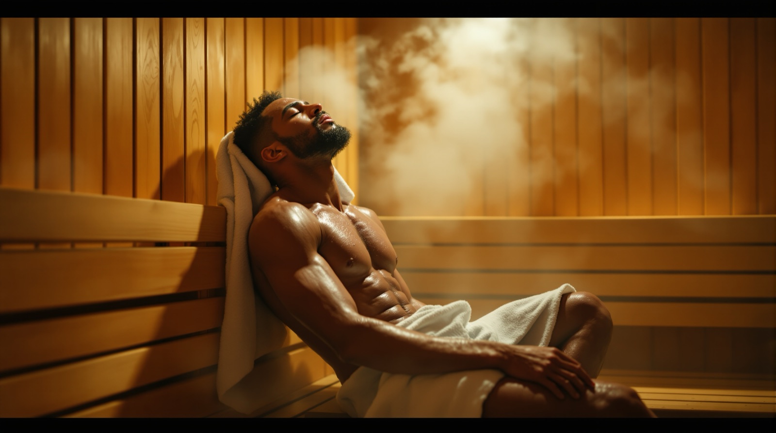 Fase de calor con sauna en un baño de contraste frío-calor