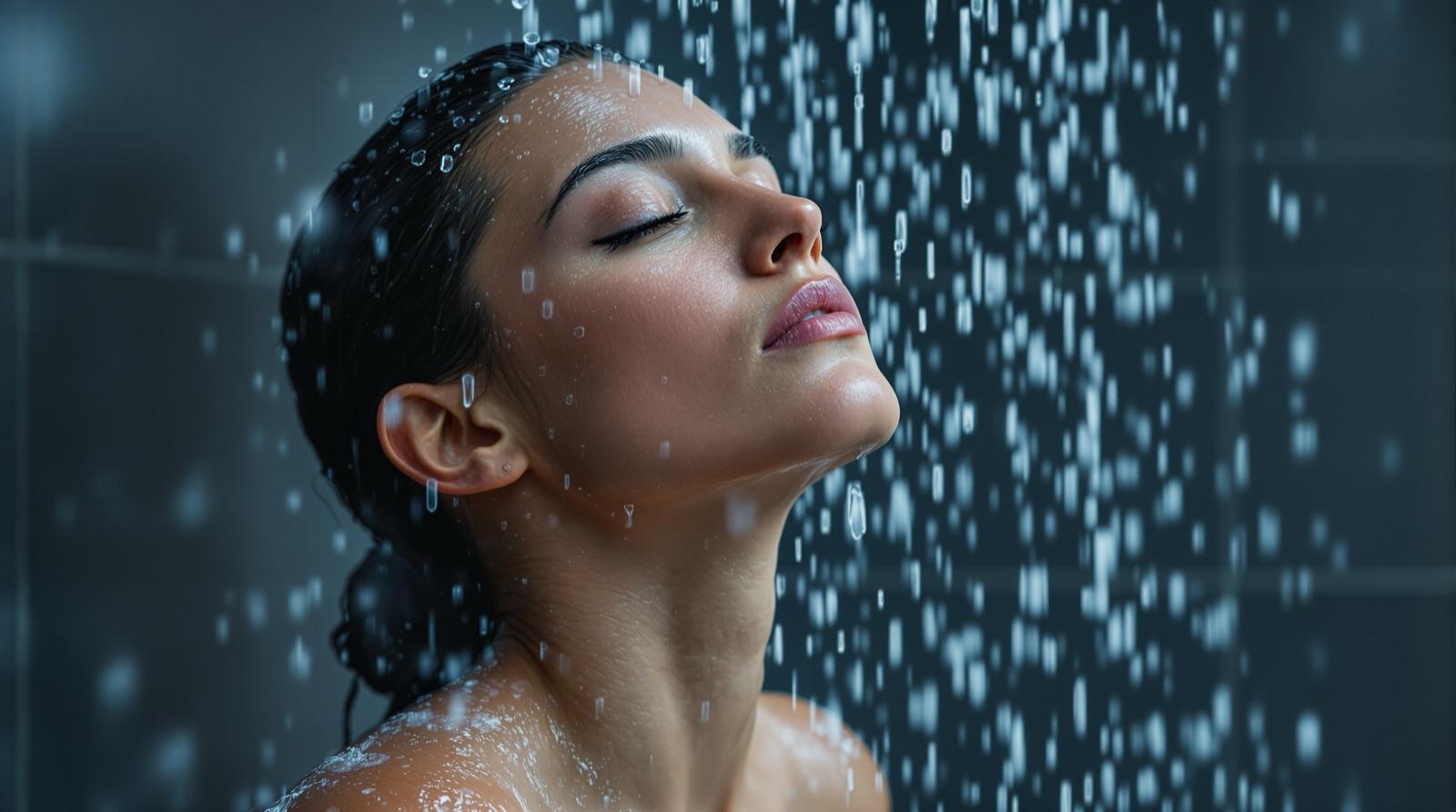 Persona disfrutando de una ducha fría como hábito de bienestar