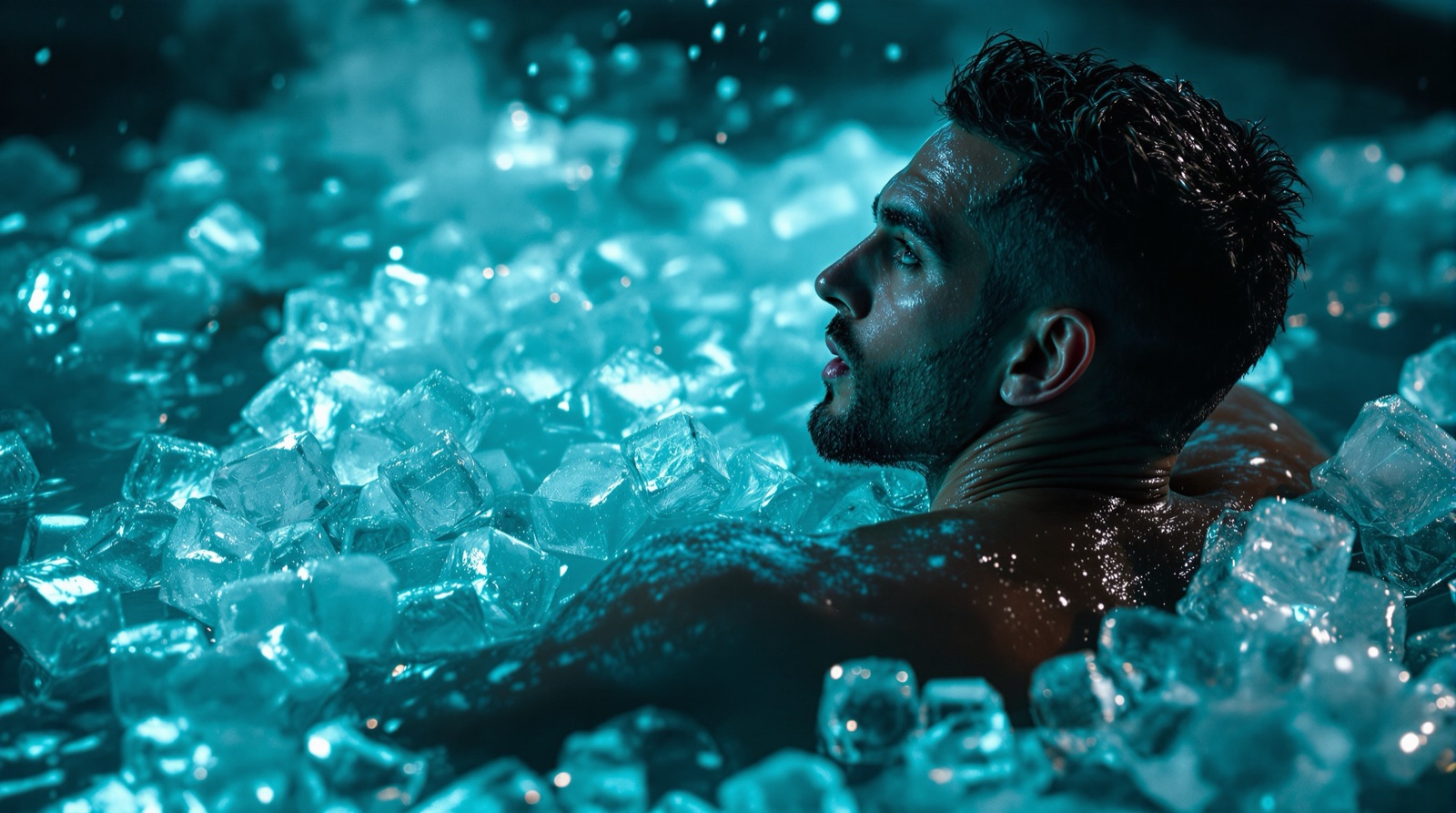Baño de hielo para recuperar entre partidos de pádel